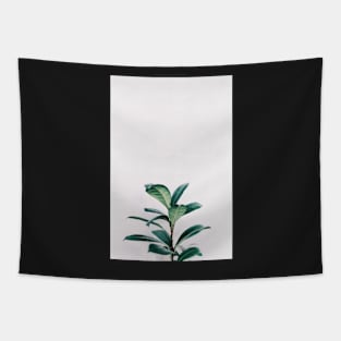 aesthetic phone case white plants green minimalist Tapestry