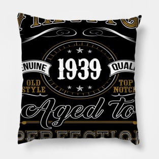 Vintage 1939 Shirt 80th Birthday Gift Eightieth Bday T Shirt Pillow