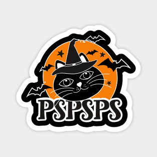 PSPSPS Cute Funny Cat Lover Halloween Magnet