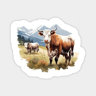 Farm Cow Art Magnet