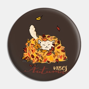 Autumn vibecat Pin