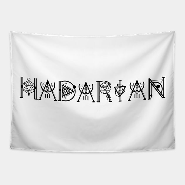 Hadarian Starseed In Ancient Sacred Geometry Text Tapestry by BamBam