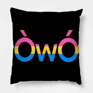 ÒwÓ Pansexual angry owo pride emoticon Pillow