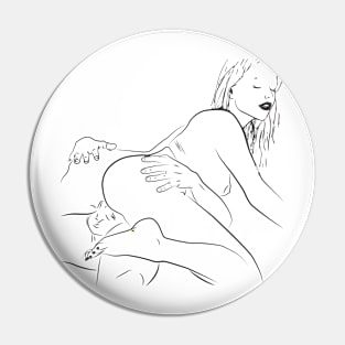 Sit On You - Erotic Illustration Pin