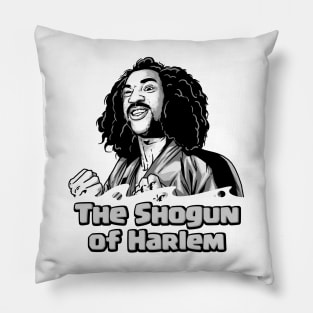 the shogun of harlem grayscale Pillow