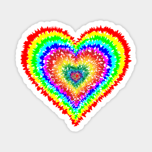 Tie Dye Heart Magnet