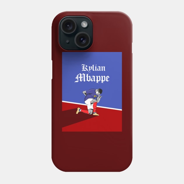 Mbappe FRA 22 Football Celebration Phone Case by LanaIllust