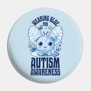 Wearing Blue for Autism Awareness Pin