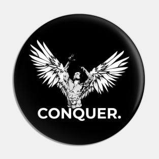 Zyzz Conquer Motivational Gym Weighlifting Bodybuilding Design Pin