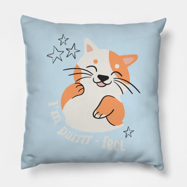 I'm purrrr-fect Pillow by wearmarked