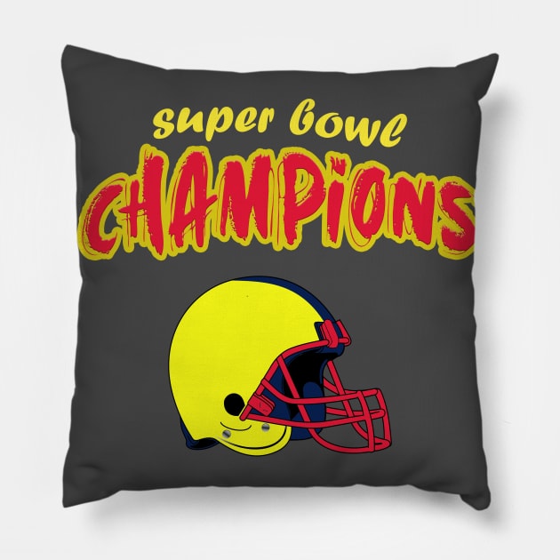 super bowl champions Pillow by HAITHAM