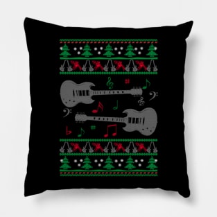 Guitar Music Ugly Christmas Sweater Gifts Pillow