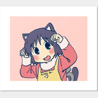 I draw that scene of mio eating sakamoto for lunch / funny nichijou face  meme - Anime Meme - Posters and Art Prints