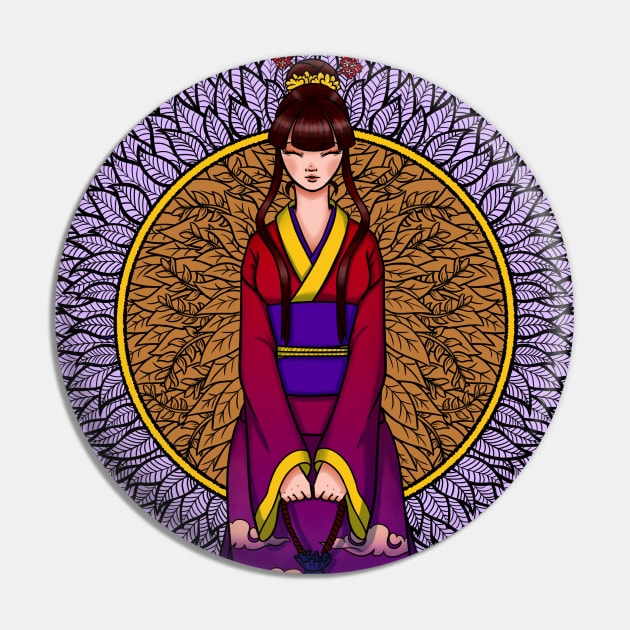 Girl Wearing Kimono Pin by zarya_kiqo