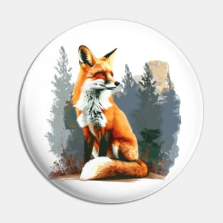 Fox Lovers Pin