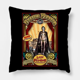 Lady Famine The Human Skeleton Sideshow Poster Pillow