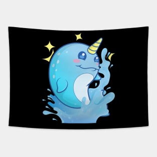 Adorable Narwhal The Unicorn Of The Sea Tapestry