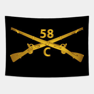 Charlie Company - 58th Infantry Regiment - Infantry Br wo Txt X 300 Tapestry