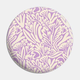 Abstract boho leaf and flower pattern in lavender Pin