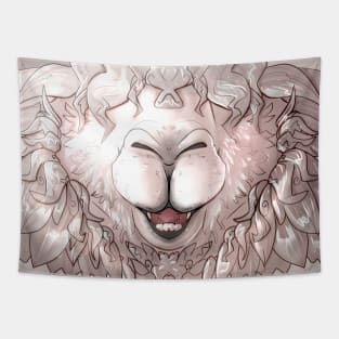 White Alpaca Mask Tapestry