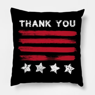 Veterans Day : Remembering Those Who Served Honorably in the United States Armed Forces in White Type on a Dark Background Pillow