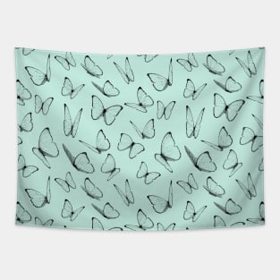 Drawn Butterfly Pattern Tapestry