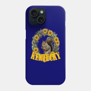 For The Love Of Kentucky, Grey Squirrels and Yellow Flowers Phone Case