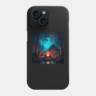 Valheim Vikings Full Moon Fire Phone Case