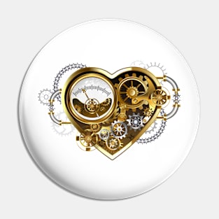 Steampunk Heart with a Manometer Pin