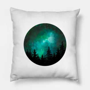 Green galaxy Pillow