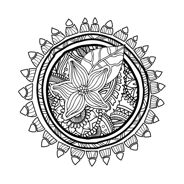 Lineart zentangle mandala by ComPix