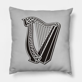 Harp Icon on Gray Pillow