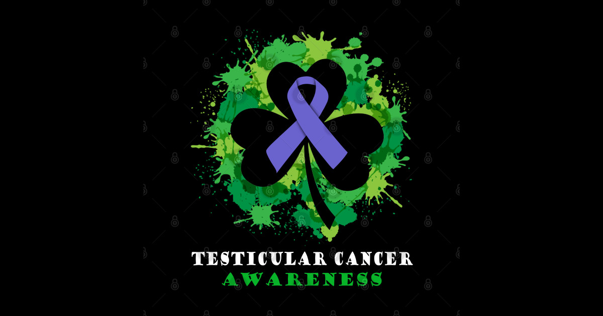 Testicular Cancer Awareness Ribbon Shamrock Saint Patrick S Day Happy Holiday Testicular