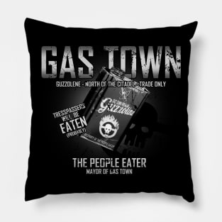 Gas Town Distressed Look Pillow