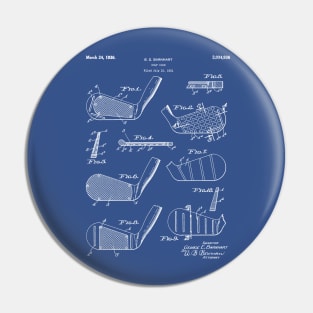 Golf Clubs Patent - Golfing Art - Blueprint Pin