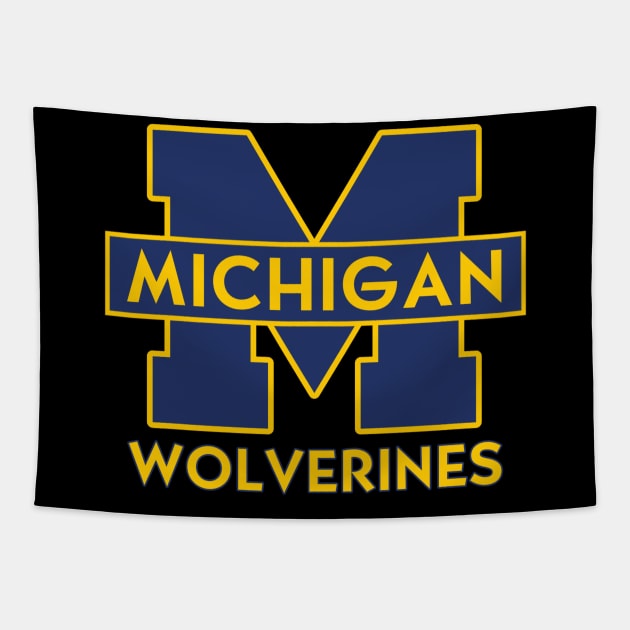 Michigan wolverines Tapestry by Buddydoremi