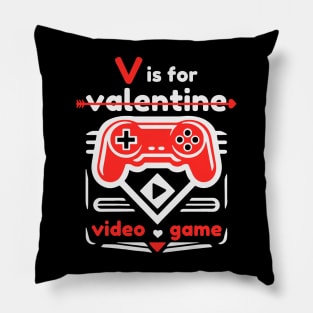 V Is For Video Game Pillow