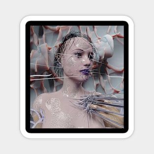 3D ART WOMAN GLITCH Magnet