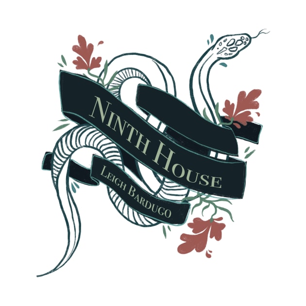 Snake Ninth House Banner - Graphic Illustration (Outline) by livelonganddraw