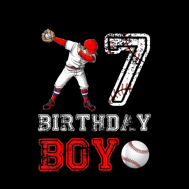 7th Birthday Boy Baseball Player Toodler by Vigo