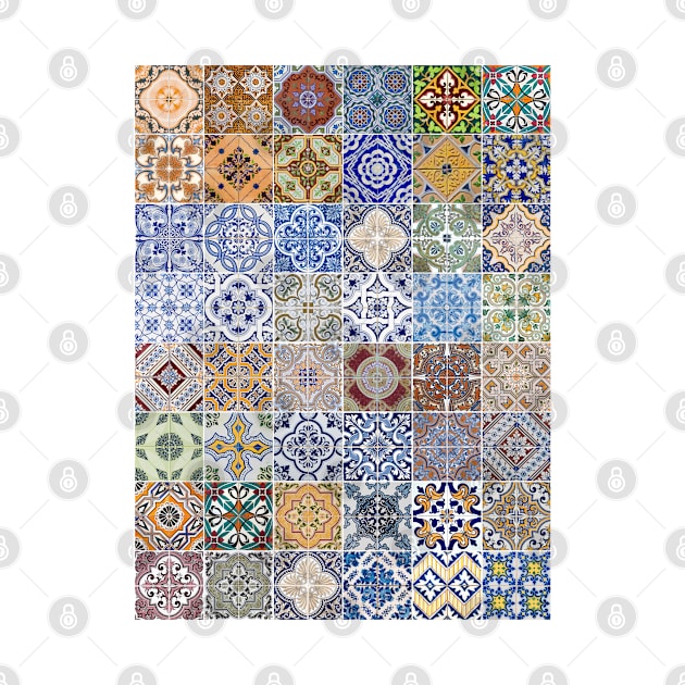 Set of 48 ceramic tiles patterns by homydesign