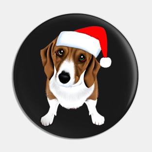 Christmas Dog Transparent Background Pin