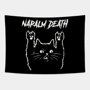 napalm metal cat Tapestry