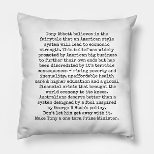 Stop Tony Abbott Pillow