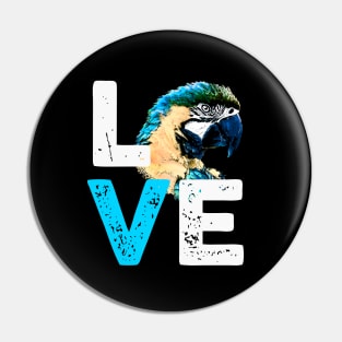 Macaw Parrot Love Funny Pin