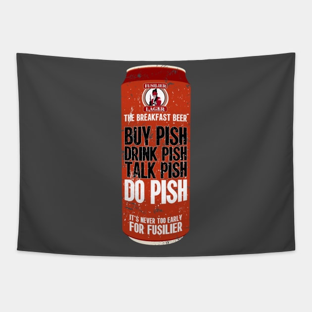 Fusilier Lager The Breakfast Beer Tapestry by Meta Cortex