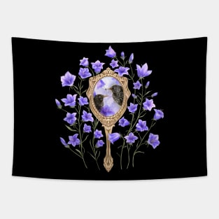 Bluebells, mirror and starlings Tapestry