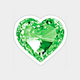 Green Heart Shaped Diamond Magnet