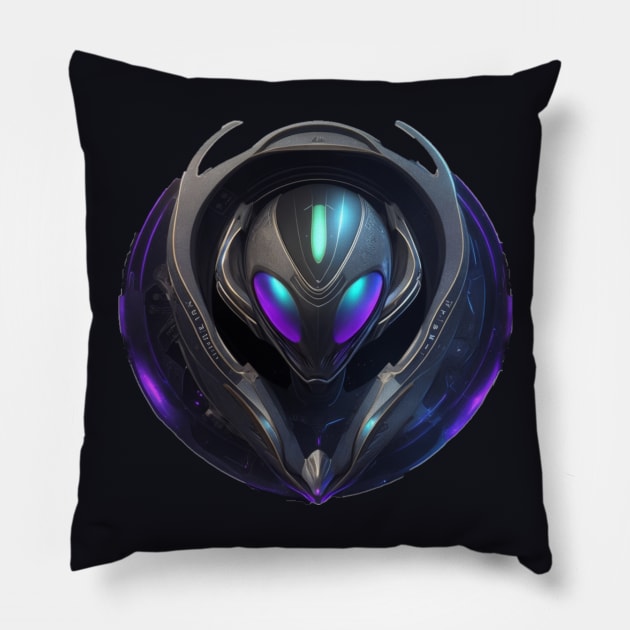 alien robot Pillow by AOAOCreation