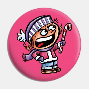 Candy Cane Girl Pin